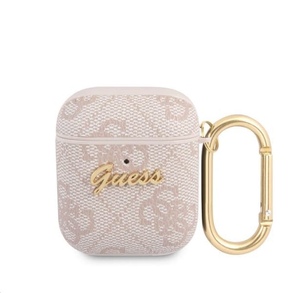 Guess AirPods (1/2) Cover 4G Script Lyserød