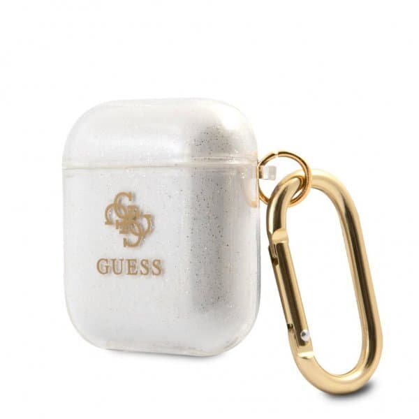 Guess AirPods (1/2) Skal Glitter Case Transparent