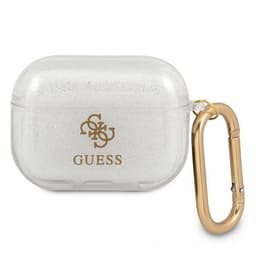 Guess AirPods Pro Cover Glitter Case Transparent