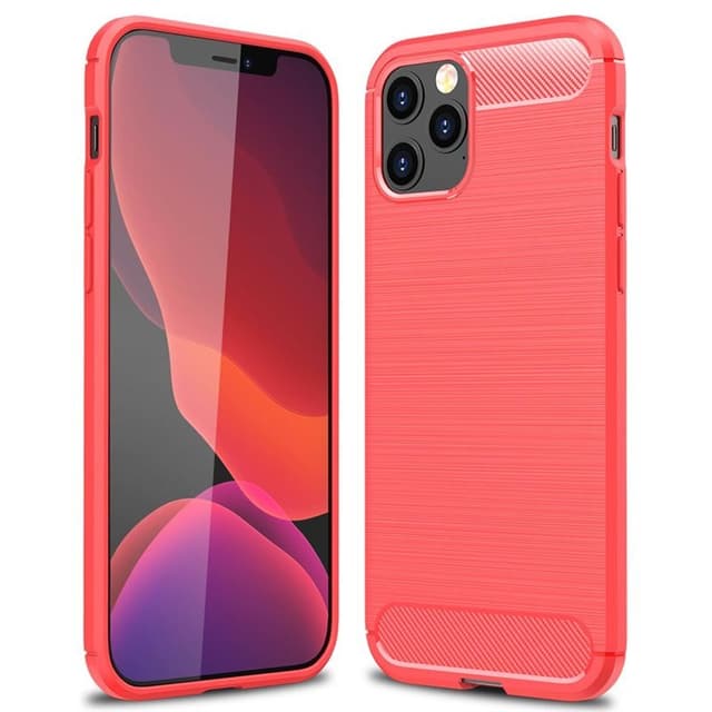 Børstet silikone cover Apple iPhone 13 Pro Max  - rød