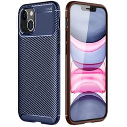 Carbon silikoni kuori Apple iPhone 13  - sininen