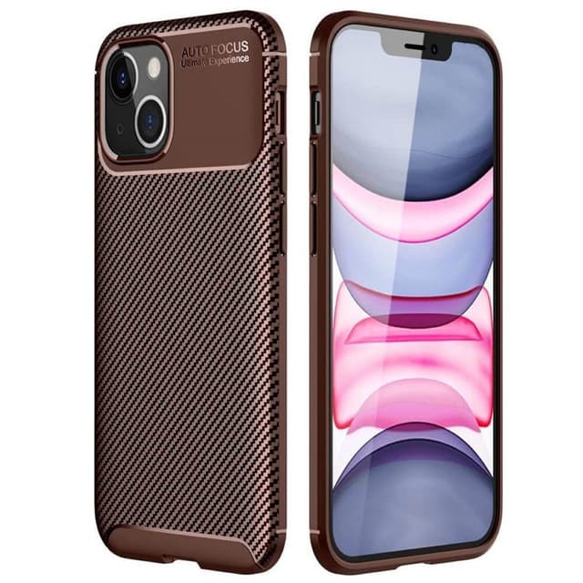 Carbon silikon skal Apple iPhone 13  - Brun