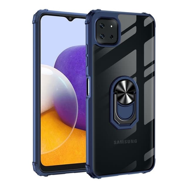 Clear Ring Cover Samsung Galaxy A22 5G  - blå