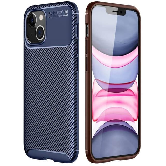 Carbon silikon skal Apple iPhone 13 mini  - Blå