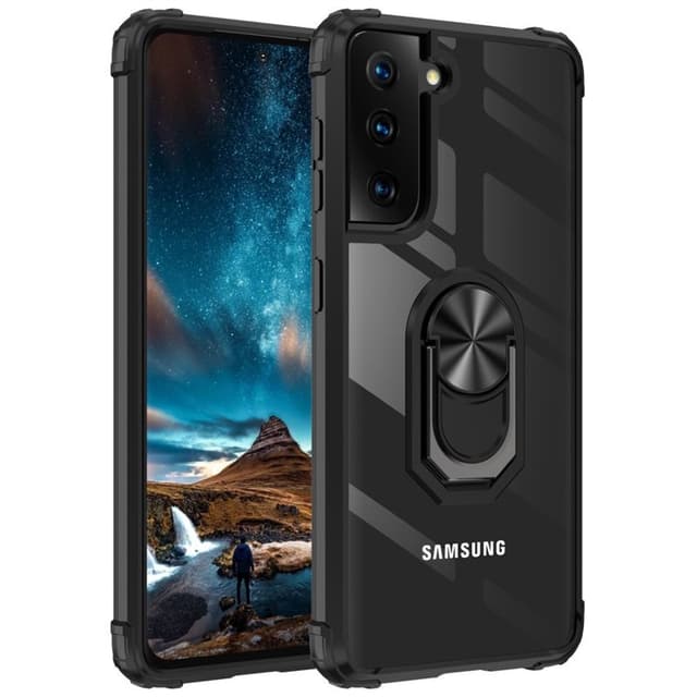 Clear Ring Case Samsung Galaxy S21 FE  - Svart