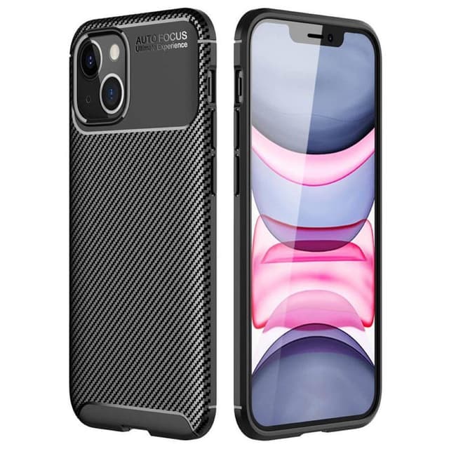 Carbon silikone cover Apple iPhone 13  - sort