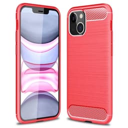 Harjattu TPU kuori Apple iPhone 13  - punainen