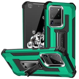 Jazz Iskunkestäva kuori 2i1 Samsung Galaxy S20 Ultra  - vihreä
