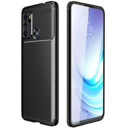 Carbon silikoni kuori Mororola Moto G60S  - musta