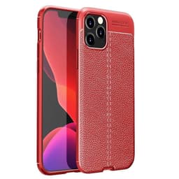 Läder mönstrat TPU skal Apple iPhone 13 Pro Max  - Röd