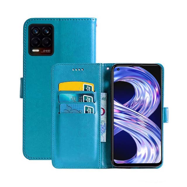 Wallet Cover 3-kort Realme 8 Pro  - Lyseblå