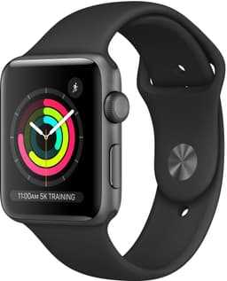 Apple Watch Series 3 42mm (sort/hvit sportsreim)