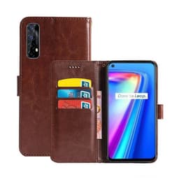 Lompakkokotelo 3-kortti Realme 7 4G  - ruskea