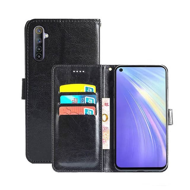 Lommebokdeksel 3-kort Realme 6  - Svart