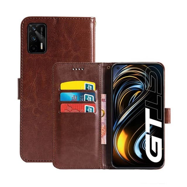 Mobilplånbok 3-kort Realme GT 5G  - Brun