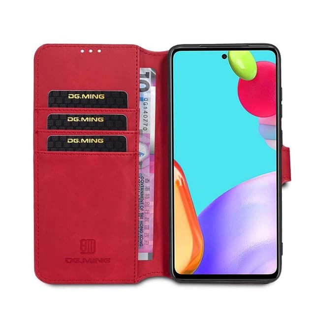 DG-Ming mobilplånbok 3-kort Samsung Galaxy A52s 5G  - Röd