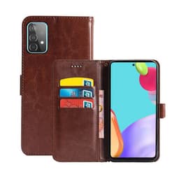 Lompakkokotelo 3-kortti Samsung Galaxy A52s 5G  - ruskea