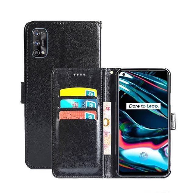 Lompakkokotelo 3-kortti Realme 7 Pro 4G  - musta