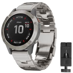Rannekoru titaani Garmin Fenix 6X Pro  - Hopea