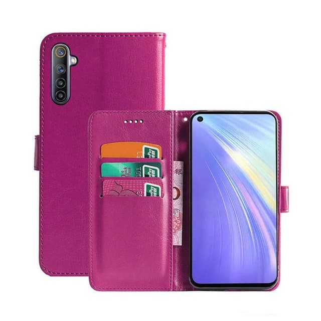 Lompakkokotelo 3-kortti Realme 6  - pinkki