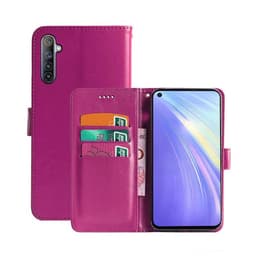 Wallet Cover 3-kort Realme 6  - lyserød