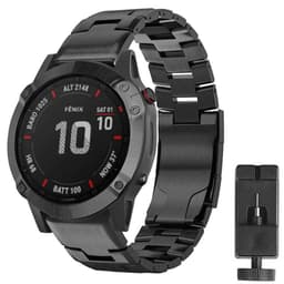 Armbånd titanium Garmin Fenix 6X Pro - Sort