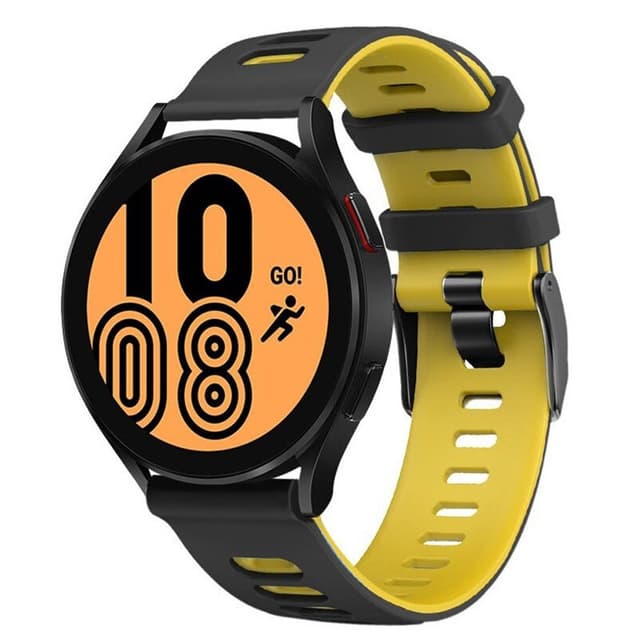 Twin Sport Armband Samsung Galaxy Watch 4 (44mm)- Sort/gul