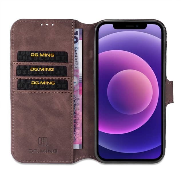 DG-Ming mobil lommebok 3-kort Apple iPhone 13  - Kaffe