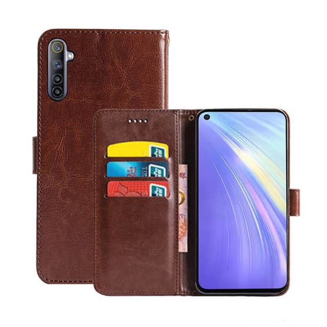 Wallet Cover 3-kort Realme 6  - brun