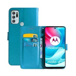 Lompakkokotelo 3-kortti Motorola Moto G60S  - Vaaleansininen