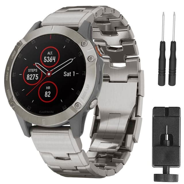 Rannekoru titaani Garmin Fenix 3/5X/5X Plus - Hopea