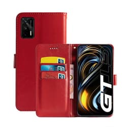 Wallet Cover 3-kort Realme GT 5G  - rød