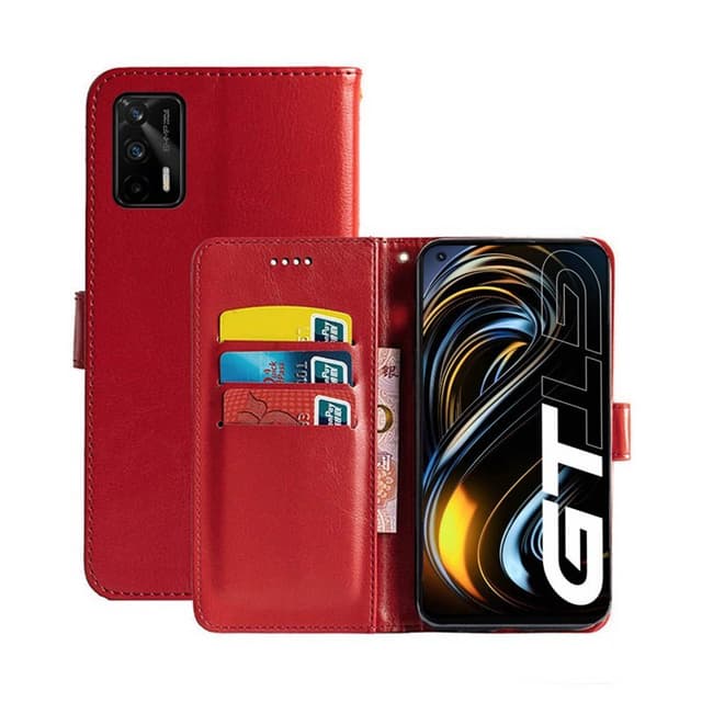 Wallet Cover 3-kort Realme GT 5G  - rød