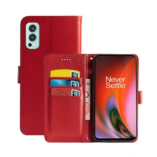 Lommebokdeksel 3-kort OnePlus Nord 2 5G  - RØD