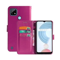 Wallet Cover 3-kort Realme C21  - lyserød