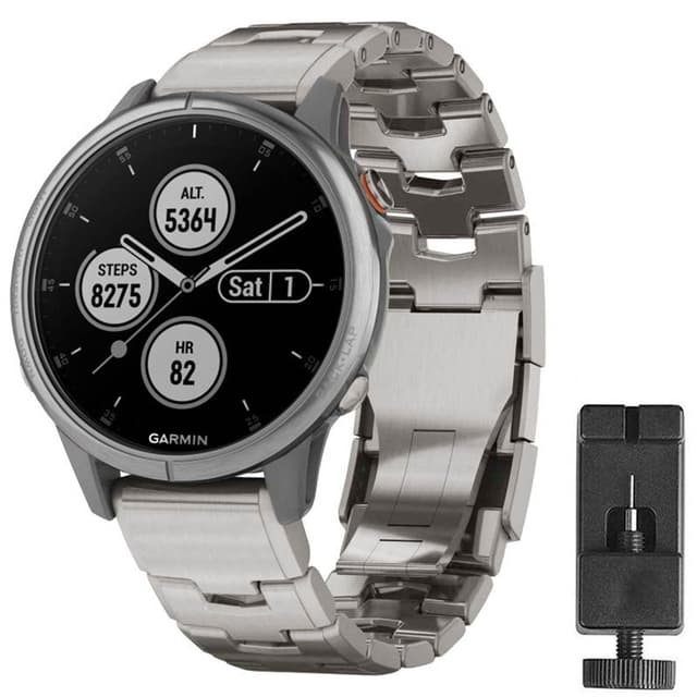 Armbånd titanium Garmin Fenix 6S Pro - Sølv