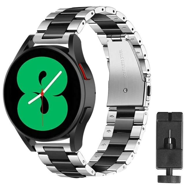 Armbånd Rustfrit stål Samsung Galaxy Watch 4 (40mm) - Sølv/sort