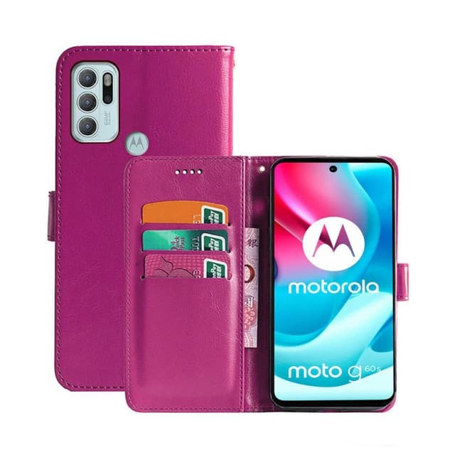 Wallet Cover 3-kort Motorola Moto G60S  - lyserød