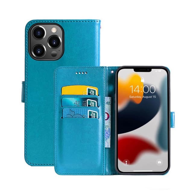 Apple iPhone 13 Pro Wallet Cover 3-kort  - Lyseblå