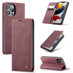 CaseMe Smart FlipCase Apple iPhone 13 Pro Max  - viininpunainen