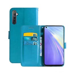 Lommebokdeksel 3-kort Realme 6  - Lyse blå