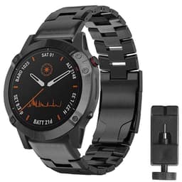 Rannekoru titaani Garmin Fenix 6X   - Musta