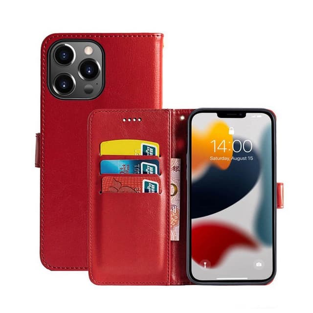 Apple iPhone 13 Pro Lommebokdeksel 3-kort  - RØD