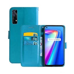 Lompakkokotelo 3-kortti Realme 7 4G  - Vaaleansininen