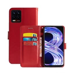 Wallet Cover 3-kort Realme 8  - rød