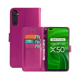 Lompakkokotelo 3-kortti Realme X50 Pro 5G  - pinkki