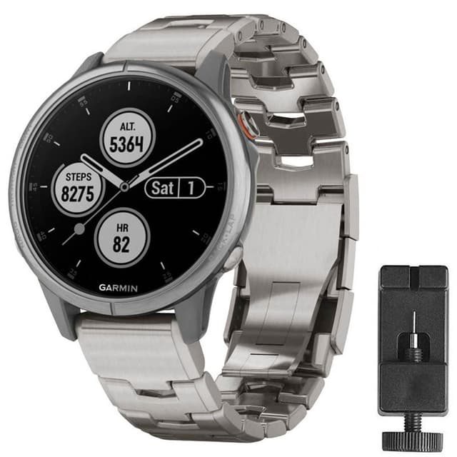 Armbånd titanium Garmin Fenix 6S - Sølv