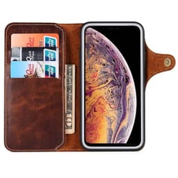 Wallet 3-kort ægte læder Apple iPhone 13 Pro (6.1")  - brun