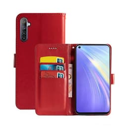 Wallet Cover 3-kort Realme 6  - rød