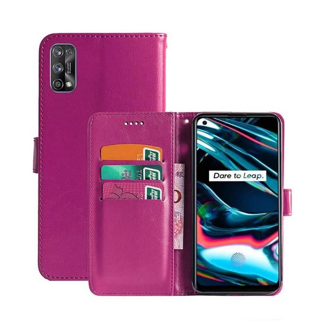 Wallet Cover 3-kort Realme 7 Pro 4G  - lyserød